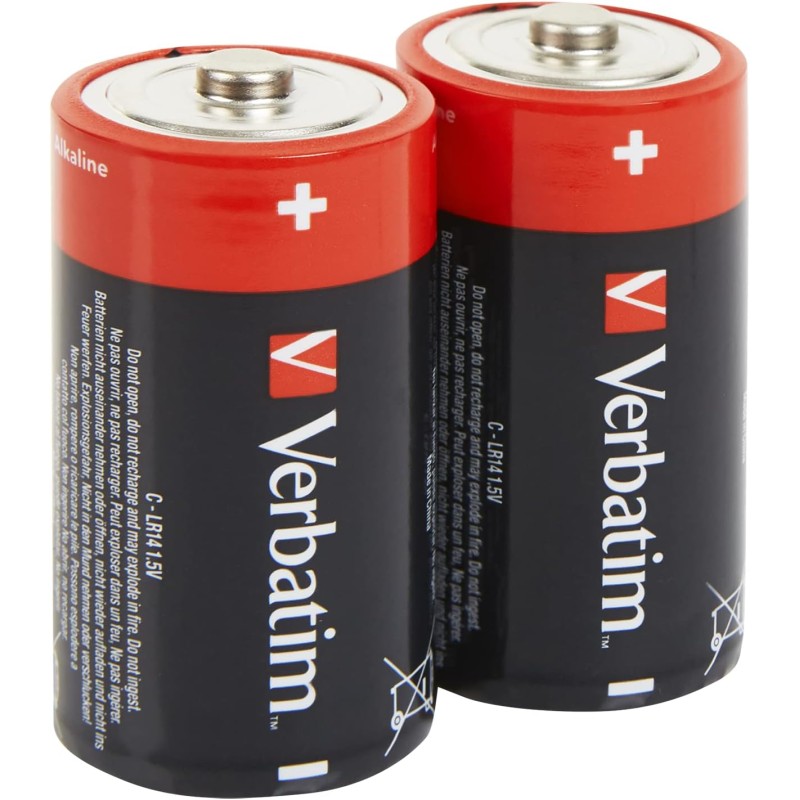 Verbatim Batteries - Alkaline C 2pcs — Buy in Cyprus with Fast Delivery