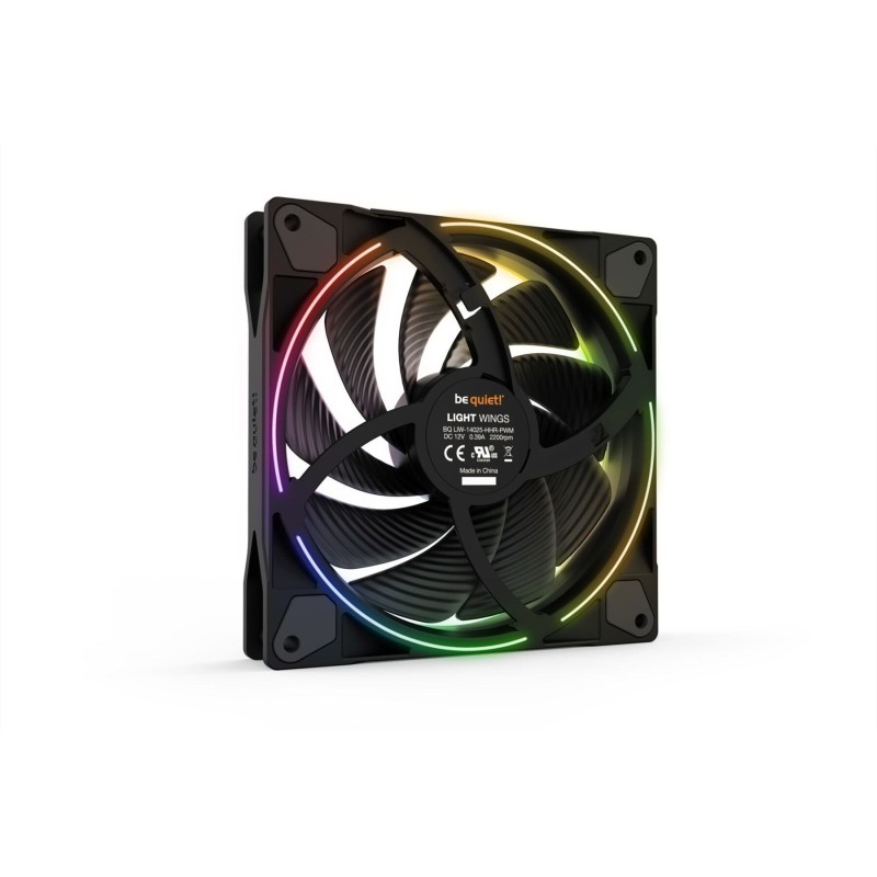 Be Quiet Light Wings 140mm PWM High-Speed Case Fans - 3-Pack, Black, ARGB, 2200 RPM — Buy in Cyprus with Fast Delivery