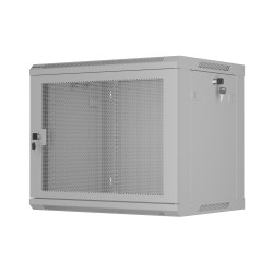 Lanberg Wall Rack 19'' with Perforated Door - 9U 45cm Grey Flat Packed — Buy in Cyprus with Fast Delivery