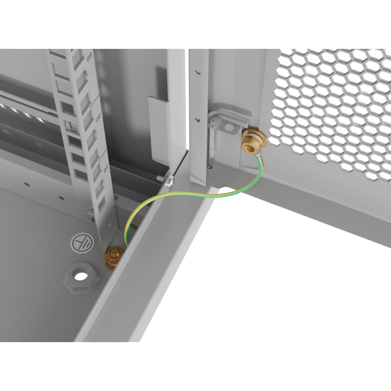 Lanberg Wall Rack 19'' with Perforated Door - 9U 45cm Grey Flat Packed — Buy in Cyprus with Fast Delivery