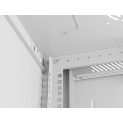 Lanberg Wall Rack 19'' with Perforated Door - 9U 45cm Grey Flat Packed — Buy in Cyprus with Fast Delivery