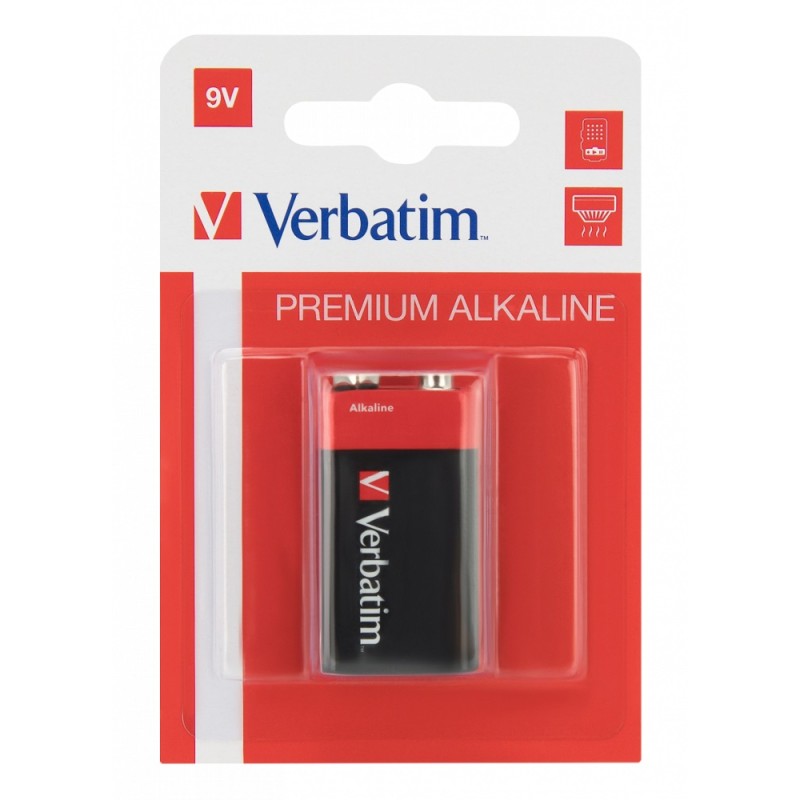 Verbatim 9V Alkaline Batteries - 1pc — Buy in Cyprus with Fast Delivery