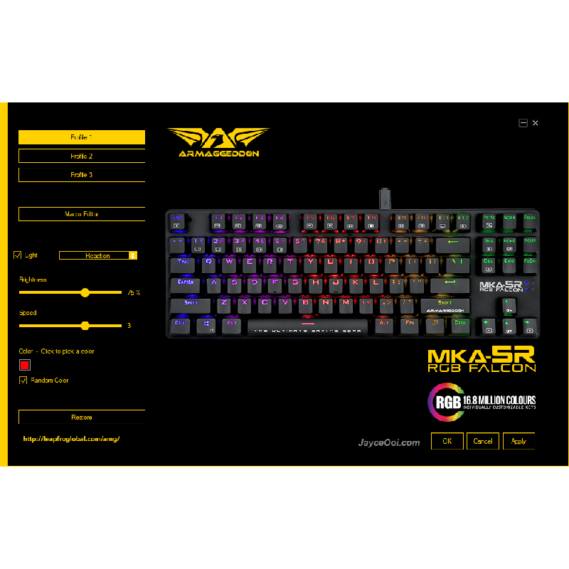 Armaggeddon Keyboard - MKA-5R - Black Mechanical Gaming Mechanical 87 Blue Keys — Buy in Cyprus with Fast Delivery