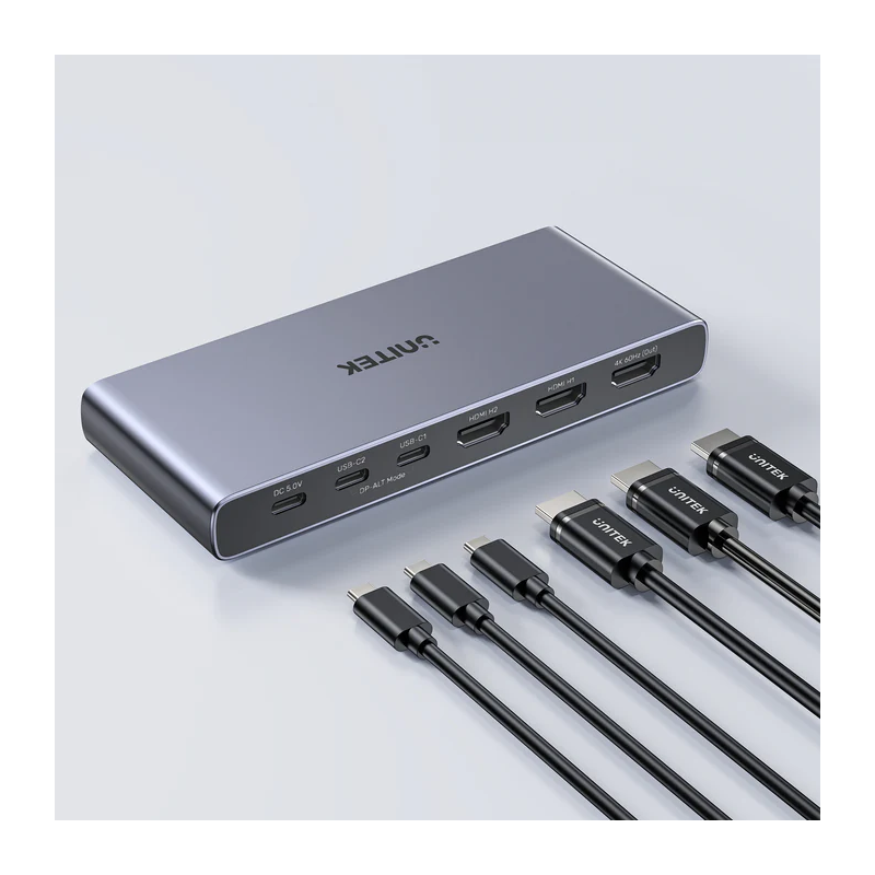 Unitek HDMI USB-C Switch - V1313A - 4K 4in (2xHDMI + 2xUSB-C) 1xHDMI Out — Buy in Cyprus with Fast Delivery