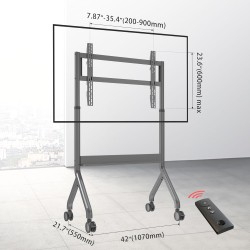 NBMounts Motorized Trolley - P150 - Adjustable up to 1.5m VESA 90x60 up to 90'' & 68kg — Buy in Cyprus with Fast Delivery
