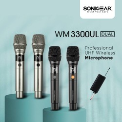 SonicGear Microphone Wireless 2xHandsets - WM 3000UL - DUAL Obsidian — Buy in Cyprus with Fast Delivery