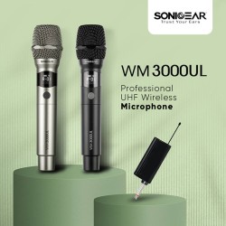 SonicGear Microphone Wireless 2xHandsets - WM 3000UL - DUAL Obsidian — Buy in Cyprus with Fast Delivery