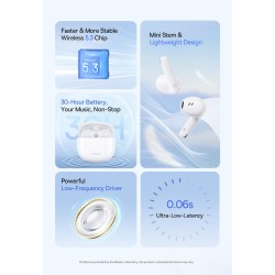 Baseus Headphones In Ear TWS Bowie - E13 - Moon White — Buy in Cyprus with Fast Delivery