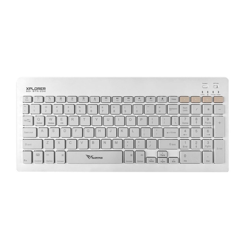 Alcatroz XPLORER GO! Wireless Mini Keyboard Mist White - BTR 200 - 2.4G+BT — Buy in Cyprus with Fast Delivery