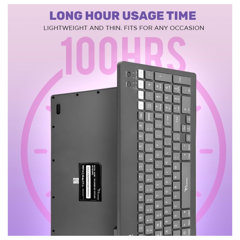 Alcatroz XPLORER GO! Wireless Mini Keyboard Mist White - BTR 200 - 2.4G+BT — Buy in Cyprus with Fast Delivery