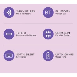 Alcatroz XPLORER GO! Wireless Mini Keyboard Mist White - BTR 200 - 2.4G+BT — Buy in Cyprus with Fast Delivery