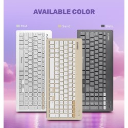 Alcatroz XPLORER GO! Wireless Mini Keyboard Mist White - BTR 200 - 2.4G+BT — Buy in Cyprus with Fast Delivery