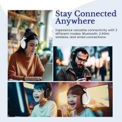 Armaggeddon Gaming Headset - COSMIC-III LITE - USB+3.5mm+2.4G+BT Fabric Black — Buy in Cyprus with Fast Delivery