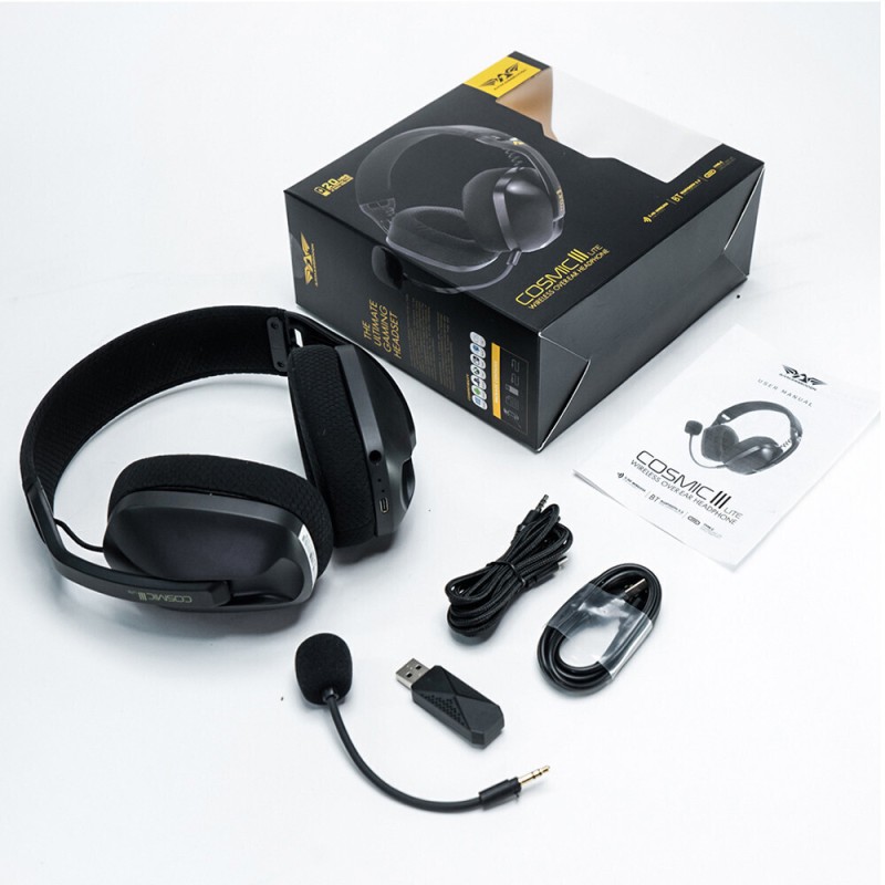 Armaggeddon Gaming Headset - COSMIC-III LITE - USB+3.5mm+2.4G+BT Fabric Black — Buy in Cyprus with Fast Delivery