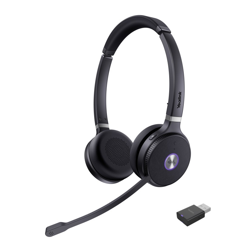 Yealink Headset Wireless DECT with Dongle Dual Portable Teams 150m - WH62 - Wireless, DECT, with Dongle