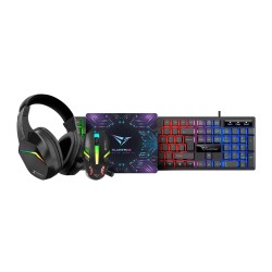 Alcatroz X-Craft - 4in1 Gaming Set Keyb+Mouse+Mat+H set BASECAMP Black — Buy in Cyprus with Fast Delivery