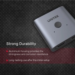 Unitek Splitter Switch - V1127A - 4K HDMI 1in2 Out 2in1 Out Splitter Switch — Buy in Cyprus with Fast Delivery
