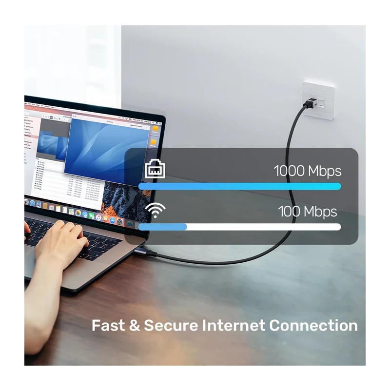 Unitek Converter USB-C to Gigabit Ethernet Cable - C18148AGY-3M - 3.0m — Buy in Cyprus with Fast Delivery