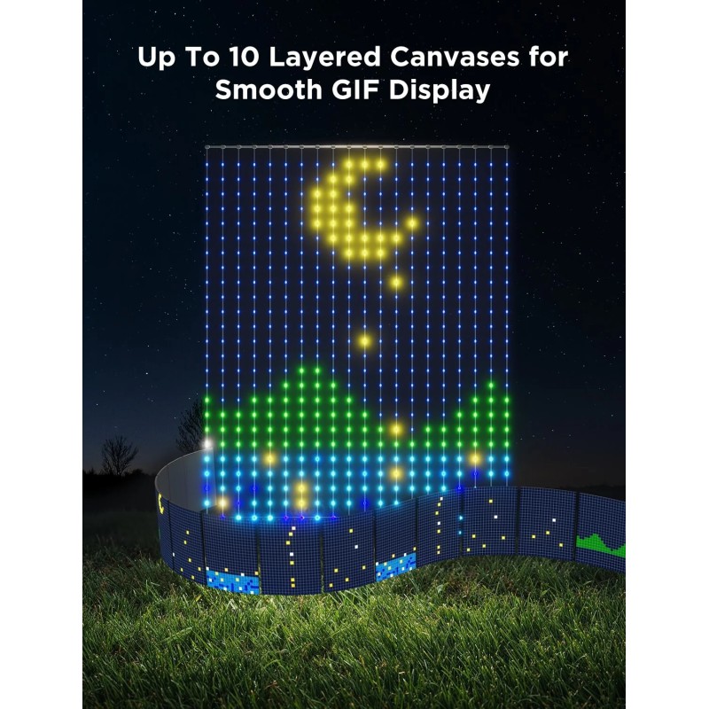 Govee LED Curtain Lights - H70B3 - 2 WiFi & BT RGBIC 1.5x2.0m IP65 (EU) — Buy in Cyprus with Fast Delivery