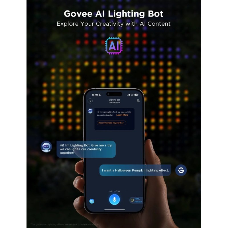 Govee LED Curtain Lights - H70B3 - 2 WiFi & BT RGBIC 1.5x2.0m IP65 (EU) — Buy in Cyprus with Fast Delivery