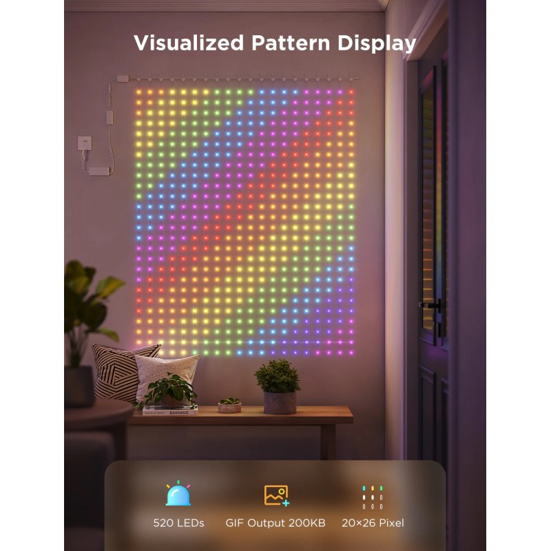 Govee LED Curtain Lights - H70B3 - 2 WiFi & BT RGBIC 1.5x2.0m IP65 (EU) — Buy in Cyprus with Fast Delivery