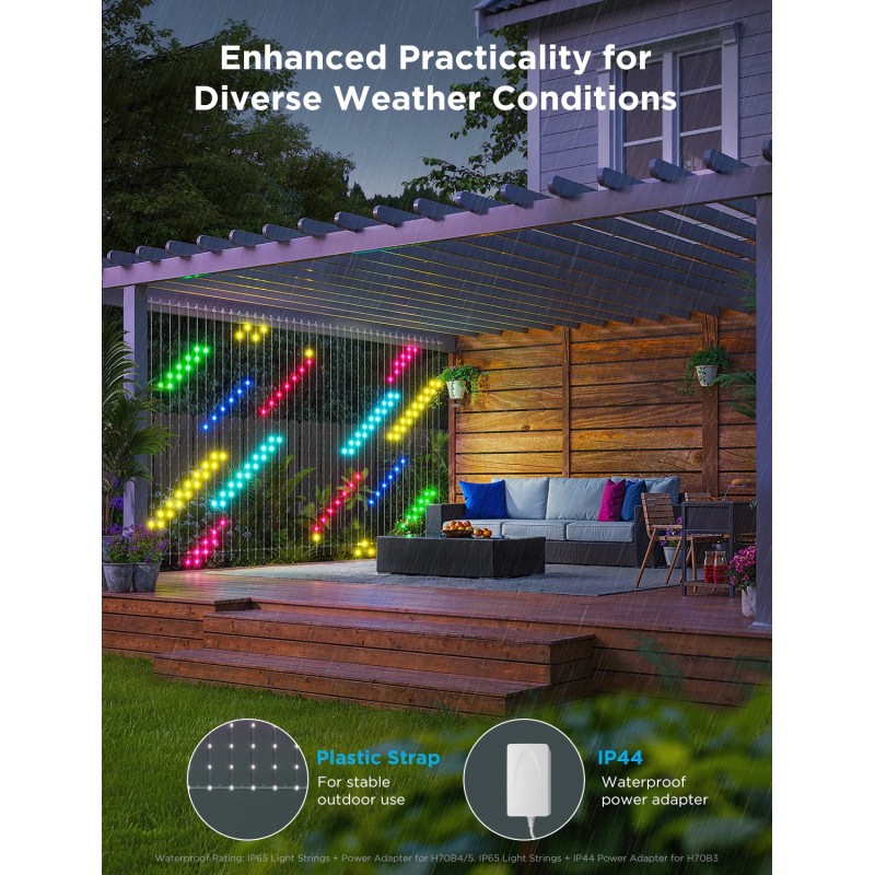 Govee LED Curtain Lights - H70B3 - 2 WiFi & BT RGBIC 1.5x2.0m IP65 (EU) — Buy in Cyprus with Fast Delivery