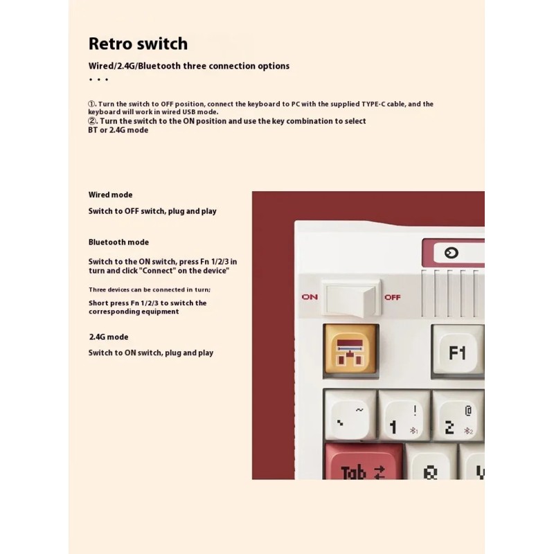 Thunderobot Gaming Mechanical Keyboard - ONCE81 - Tri-mode 2.4GHz-BT-USB C Gaming Mechanical Keyboard