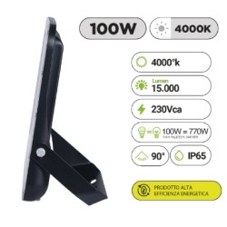 GBC ON LED NIGHT PRO 100 LED Floodlight - 4000K Cool White - 100W - Black — Buy in Cyprus with Fast Delivery