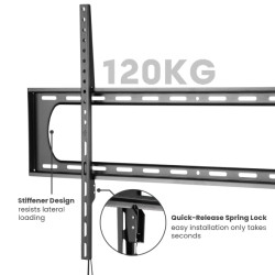 Brateck Fixed Heavy Duty TV Mount - LP73-69F - Max Vesa 900x600, Max Weight 120kg — Buy in Cyprus with Fast Delivery