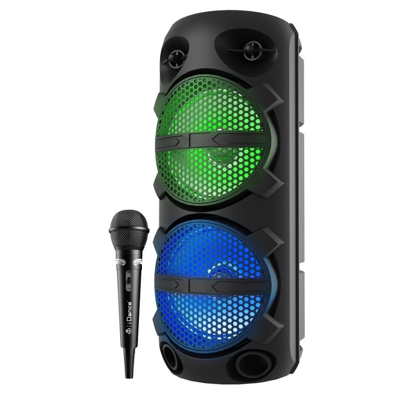 iDance Portable Speaker with Microphone & Remote - Typhoon 500 - Portable Speaker with Microphone & Remote