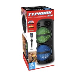 iDance Portable Speaker with Microphone & Remote - Typhoon 500 - Portable Speaker with Microphone & Remote