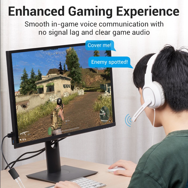 Vention Audio Converter - CDYBF - USB-A to 2x3.5mm 1.0m Cable — Buy in Cyprus with Fast Delivery