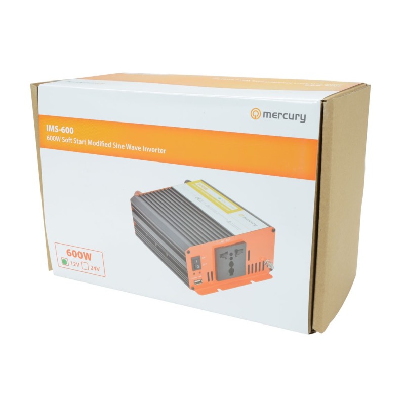 Mercury Inverter - IMS600-12 - 12VDC 600W Inverter + USB 652.004UK — Buy in Cyprus with Fast Delivery