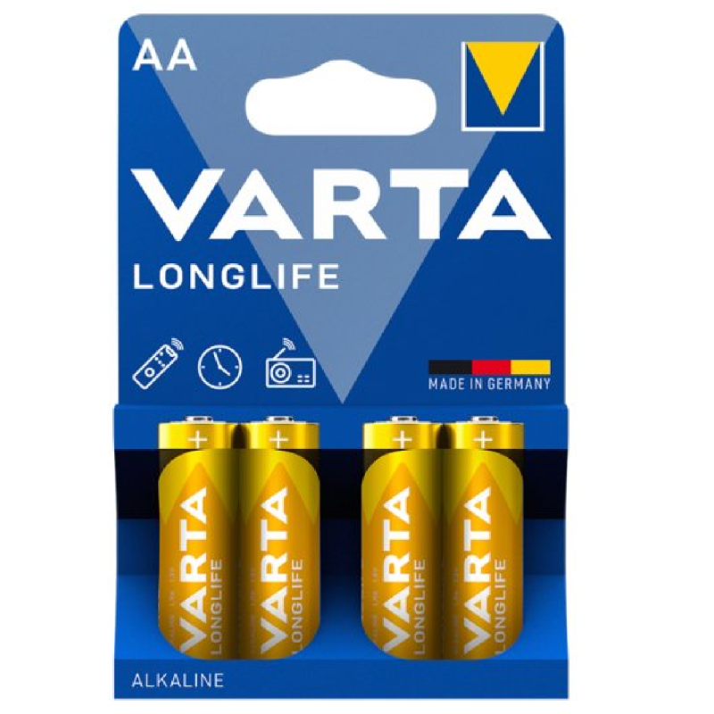 Varta Alkaline AA - 4pcs Longlife — Buy in Cyprus with Fast Delivery