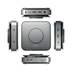 j5create Dock USB-C Dual Display 4K MST MacBookM3 HDMI RJ45 SD USB PD + Wireless Charger JCD3199