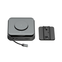 j5create Dock USB-C Dual Display 4K MST MacBookM3 HDMI RJ45 SD USB PD + Wireless Charger JCD3199