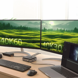 j5create Dock USB-C Dual Display 4K MST MacBookM3 HDMI RJ45 SD USB PD + Wireless Charger JCD3199