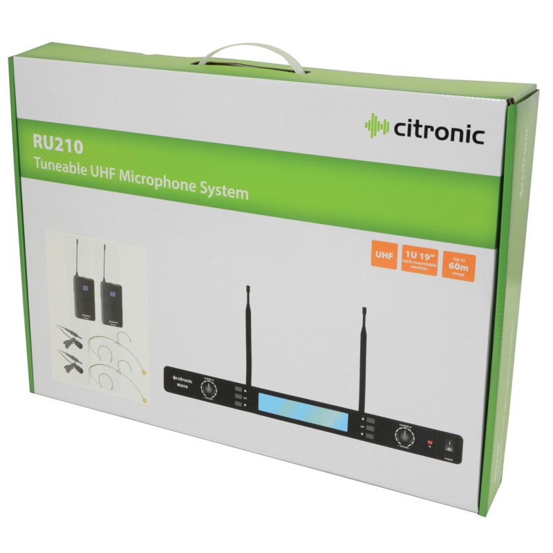 Citronic Dual Multi-UHF Neckband Lavalier System - RU210-N - Dual Multi-UHF Neckband Lavalier System 171.971UK