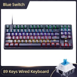 Thunderobot Black Mechanical Gaming Keyboard - KG3089R - 89 Blue Switch Keys — Buy in Cyprus with Fast Delivery