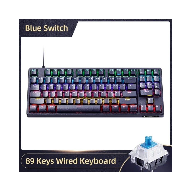 Thunderobot Black Mechanical Gaming Keyboard - KG3089R - 89 Blue Switch Keys — Buy in Cyprus with Fast Delivery