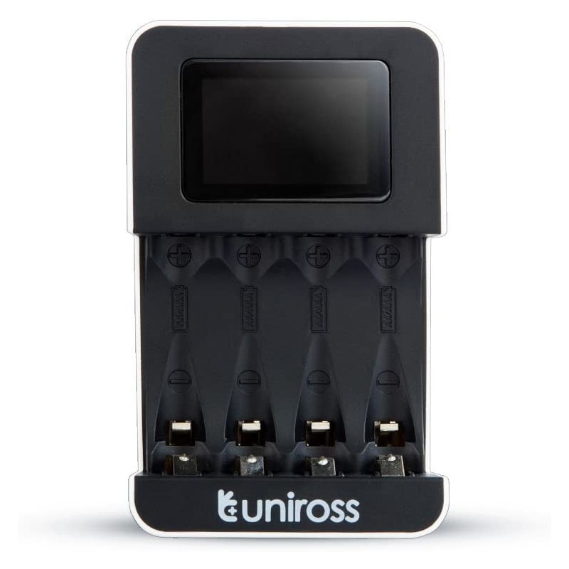 Uniross USB Charger for AA AAA Incl 4xAA 2100 Batteries - UCU002A - Fast 2hr USB Charger for AA AAA Incl 4xAA 2100 Batteries