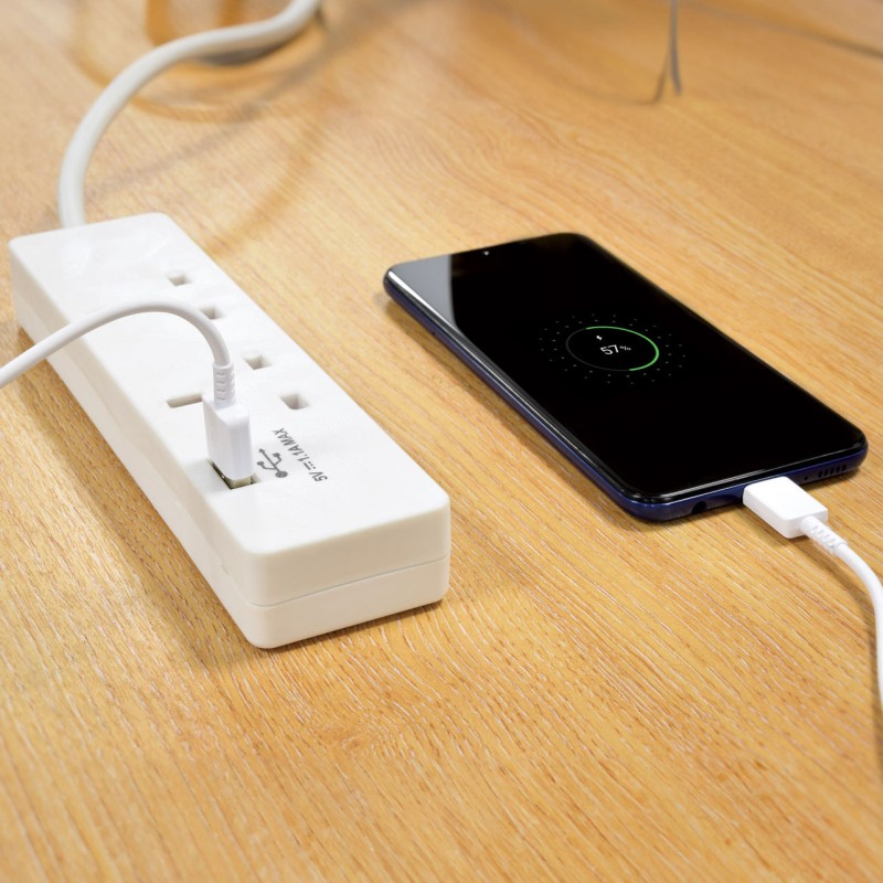 Mercury 2-Gang Surge - 429.768UK - 2m 1xUSB Port — Buy in Cyprus with Fast Delivery