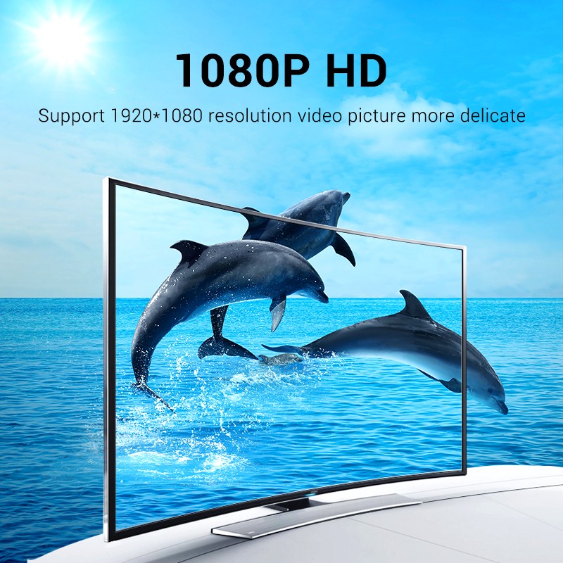 Vention HDMI Cable to VGA+Audio & USB Power - ABIBH - HDMI Cable to VGA+Audio & USB Power 2.0m