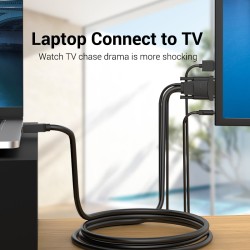 Vention HDMI Cable to VGA+Audio & USB Power - ABIBH - HDMI Cable to VGA+Audio & USB Power 2.0m