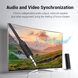 Vention HDMI Cable to VGA+Audio & USB Power - ABIBH - HDMI Cable to VGA+Audio & USB Power 2.0m