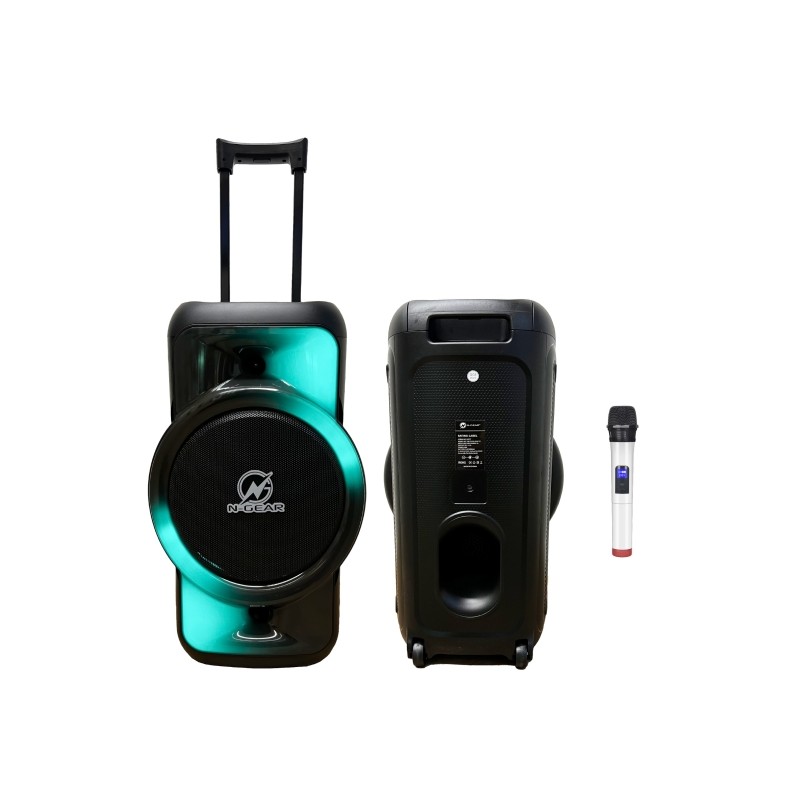N-Gear Portable Karaoke Speaker with Lights - JUKE 12 LPG - Portable Karaoke Speaker with Lights