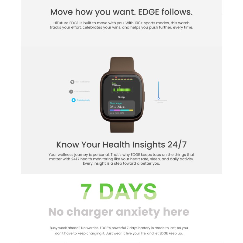 HiFuture Fashion SmartWatch - EDGE - Pink — Buy in Cyprus with Fast Delivery