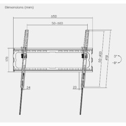 Brateck TV Mount - KL32-46T - 60x40 Tilt 45kg — Buy in Cyprus with Fast Delivery