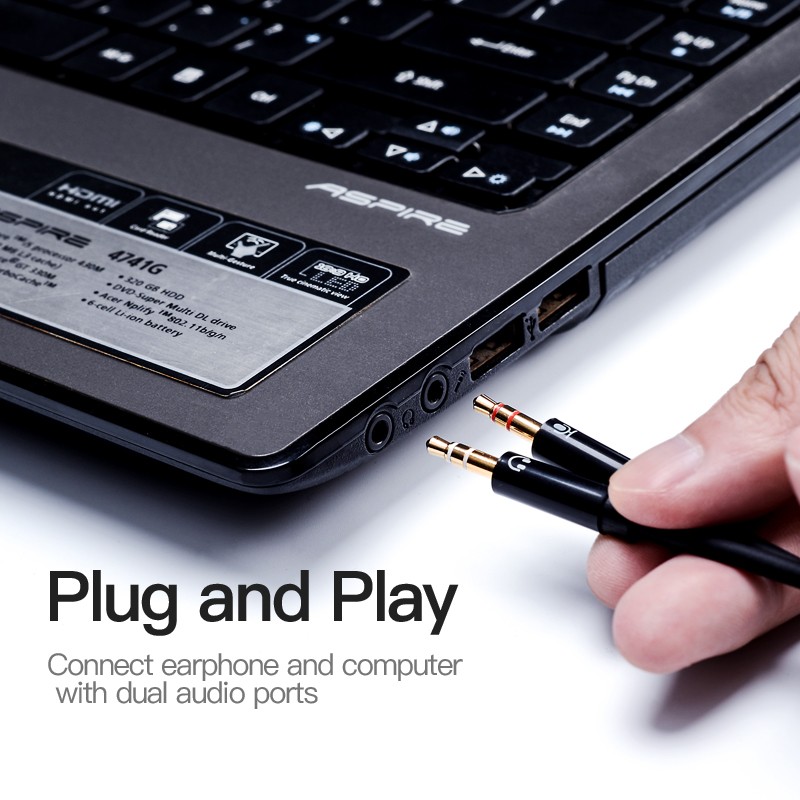 Vention AUDIO 3.5mm F to 2x3.5mm M Splitter Cable - BBTBY - 0.3m — Buy in Cyprus with Fast Delivery