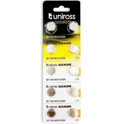 Uniross Alkaline-Coin LR1130 AG10 LR54 Battery - (10pack) — Buy in Cyprus with Fast Delivery